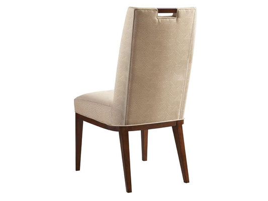 Tommy Bahama Home - Island Fusion Coles Bay Side chair in Gold Geometric Fabric - 556-884-01 veiw 2