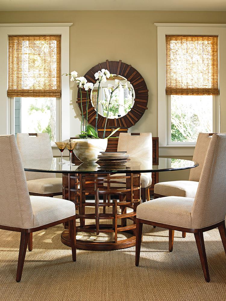 Tommy Bahama Home - Island Fusion Meridian Round Dining Table With 72-Inch Glass Top - 556-875-72C veiw 3