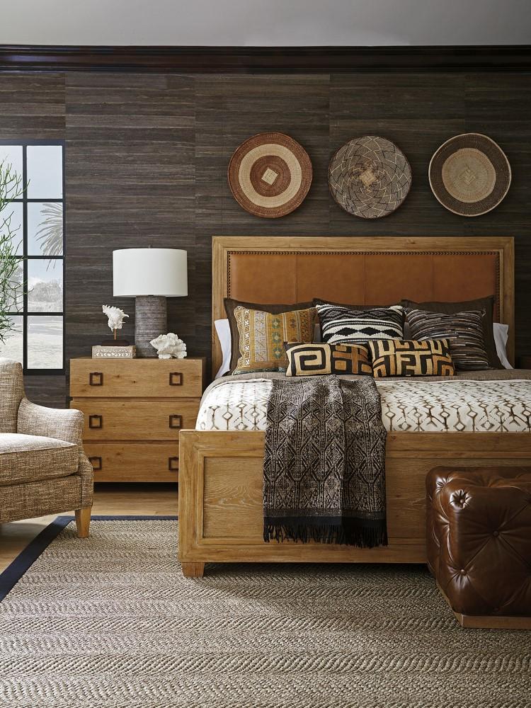 Tommy Bahama Home - Los Altos Antilles Upholstered Panel Bed Queen - 566-143C veiw 3