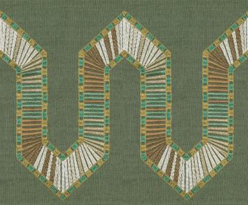 Tommy Bahama Home - Los Altos Danville Ottoman in Green and Brown - 1930-44-40 veiw 3
