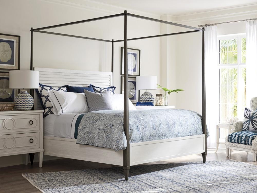 Tommy Bahama Home - Ocean Breeze Coral Gables Poster Bed 6/6 King, Caribbean Sands - 570-174C veiw 2