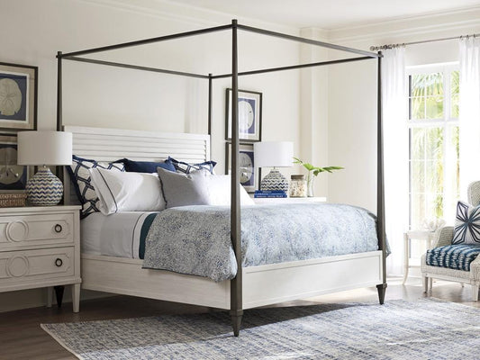 Tommy Bahama Home - Ocean Breeze Coral Gables Poster Bed 6/6 King, Caribbean Sands - 570-174C veiw 2