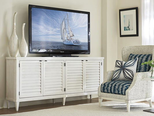 Tommy Bahama Home - Ocean Breeze Lantern Bay Media Console, Caribbean Sands - 570-908 veiw 2