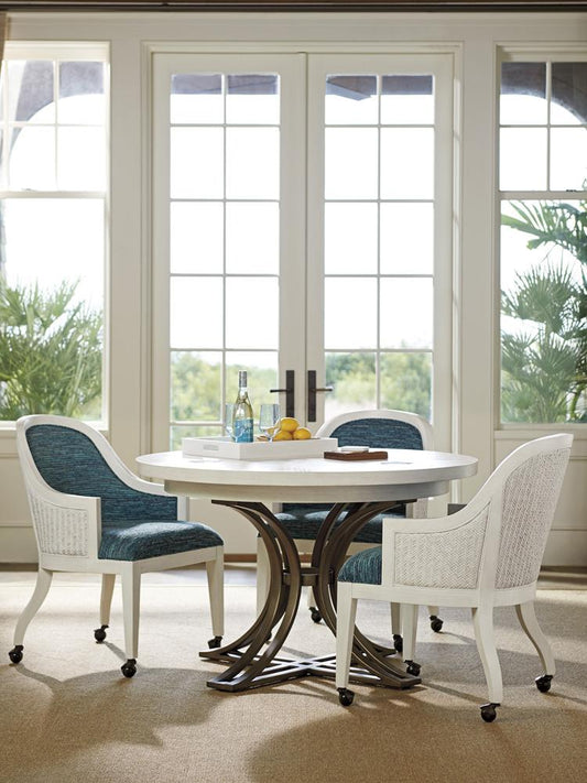 Tommy Bahama Home - Ocean Breeze Marsh Creek Round Dining Table, Caribbean Sands - 570-872C veiw 2