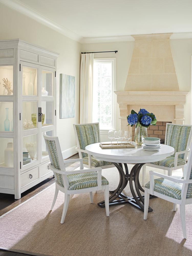 Tommy Bahama Home - Ocean Breeze Marsh Creek Round Dining Table, Caribbean Sands - 570-872C veiw 3