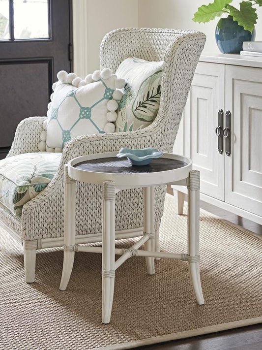 Tommy Bahama Home - Ocean Breeze Neptune Round End Table, Caribbean Sands - 570-957 veiw 2