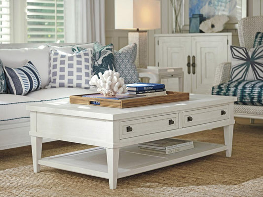 Tommy Bahama Home - Ocean Breeze Palm Coast Rectangular Cocktail Table, Caribbean Sands - 570-949 veiw 2