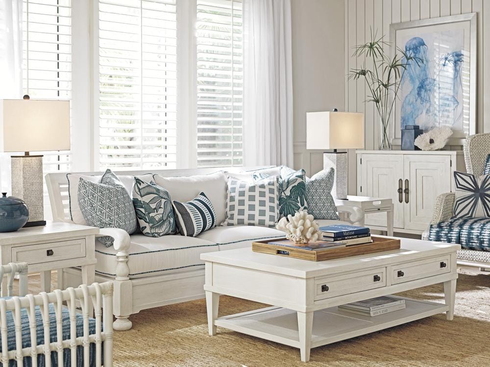 Tommy Bahama Home - Ocean Breeze Palm Coast Rectangular Cocktail Table, Caribbean Sands - 570-949 veiw 3