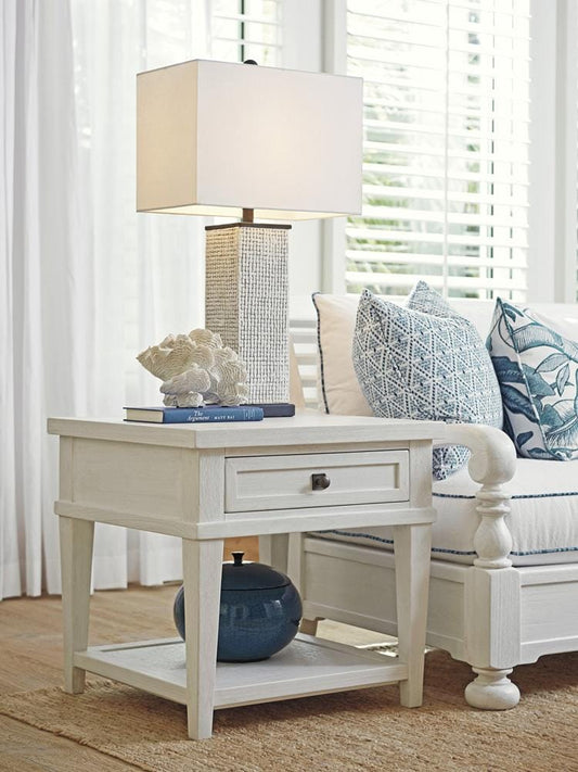 Tommy Bahama Home - Ocean Breeze Palm Coast Square End Table, Caribbean Sands - 570-959 veiw 2