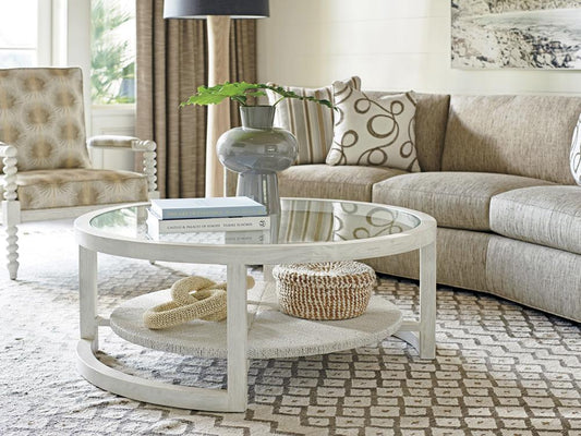 Tommy Bahama Home - Ocean Breeze Pompano Round Cocktail Table, Caribbean Sands - 570-947 veiw 2