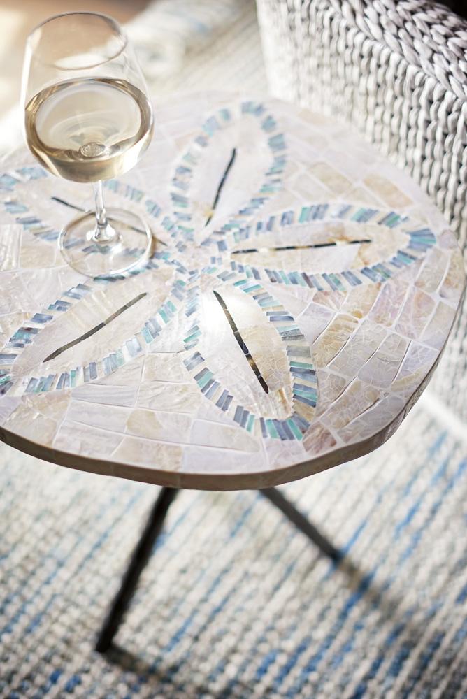 Tommy Bahama Home - Ocean Breeze Sand Dollar End Table, Caribbean Sands - 570-956 veiw 3