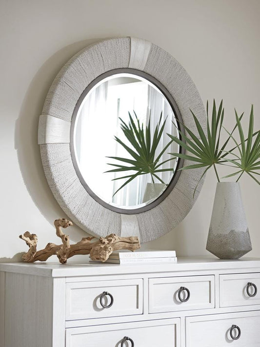 Tommy Bahama Home - Ocean Breeze Seacroft Round Mirror, Caribbean Sands - 570-201 veiw 2