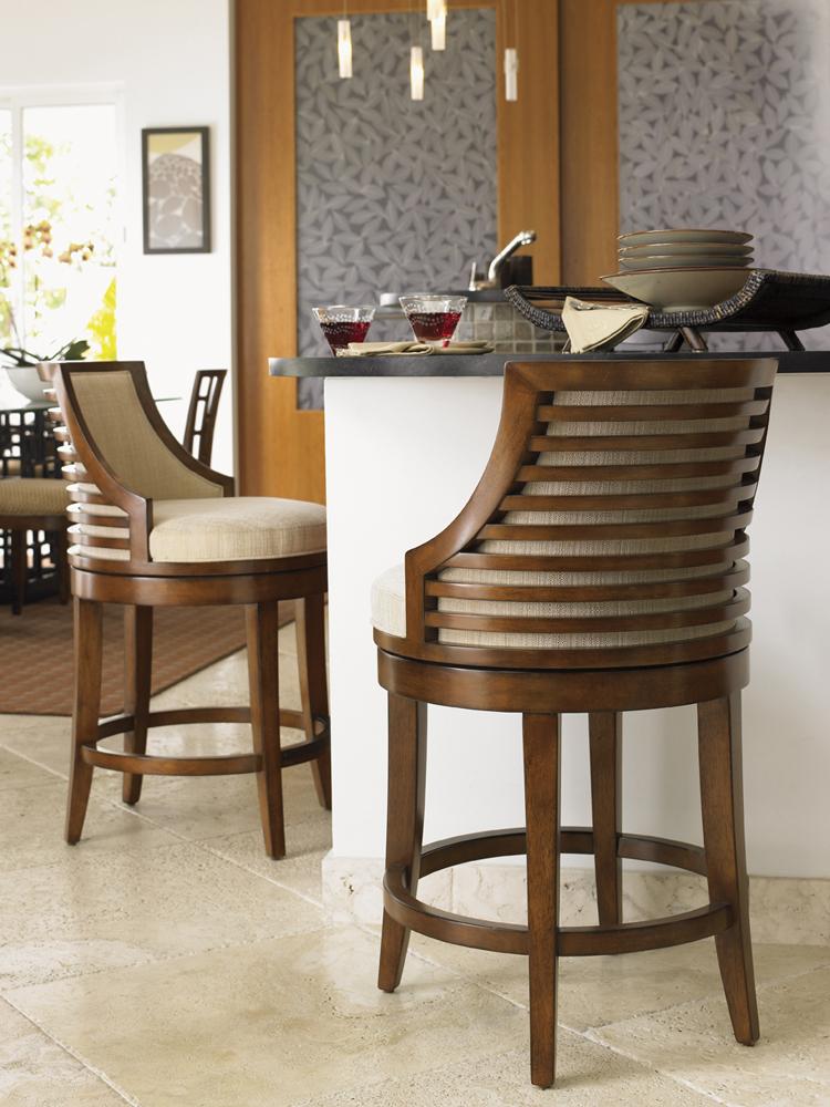 Tommy Bahama Home - Ocean Club Cabana Swivel Counter Stool - 536-815-01 veiw 3