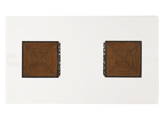 Tommy Bahama Home - Ocean Club South Sea Rectangular Dining Table With 84W x 48D-Inch Glass Top - 536-875-84C veiw 2