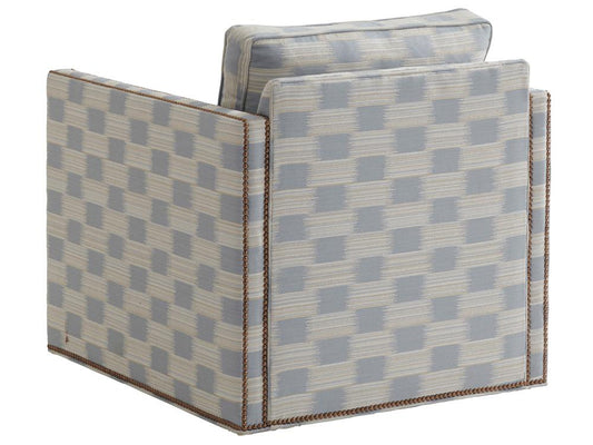 Tommy Bahama Home - Palm Desert Hinsdale Swivel Chair, Blue/Ivory - 7607-11SW-42 veiw 2