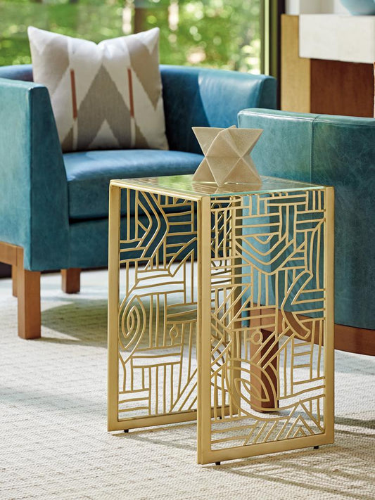 Tommy Bahama Home - Palm Desert Redford Metal Accent Table, Sonoran - 575-952 veiw 2