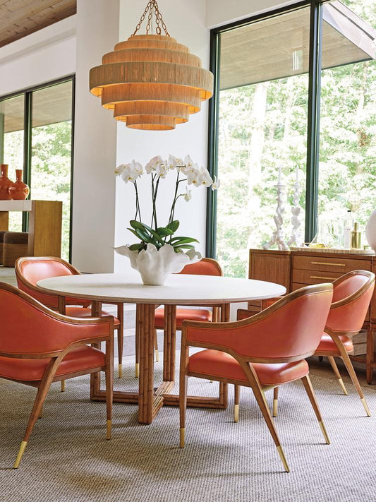 Tommy Bahama Home - Palm Desert Woodard Marble Top Dining Table, Sonoran - 575-875C veiw 2