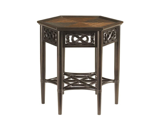 Tommy Bahama Home - Royal Kahala Sugar And Lace Dining Table with 54 Inch Round Glass Top - 539-875-54C veiw 2
