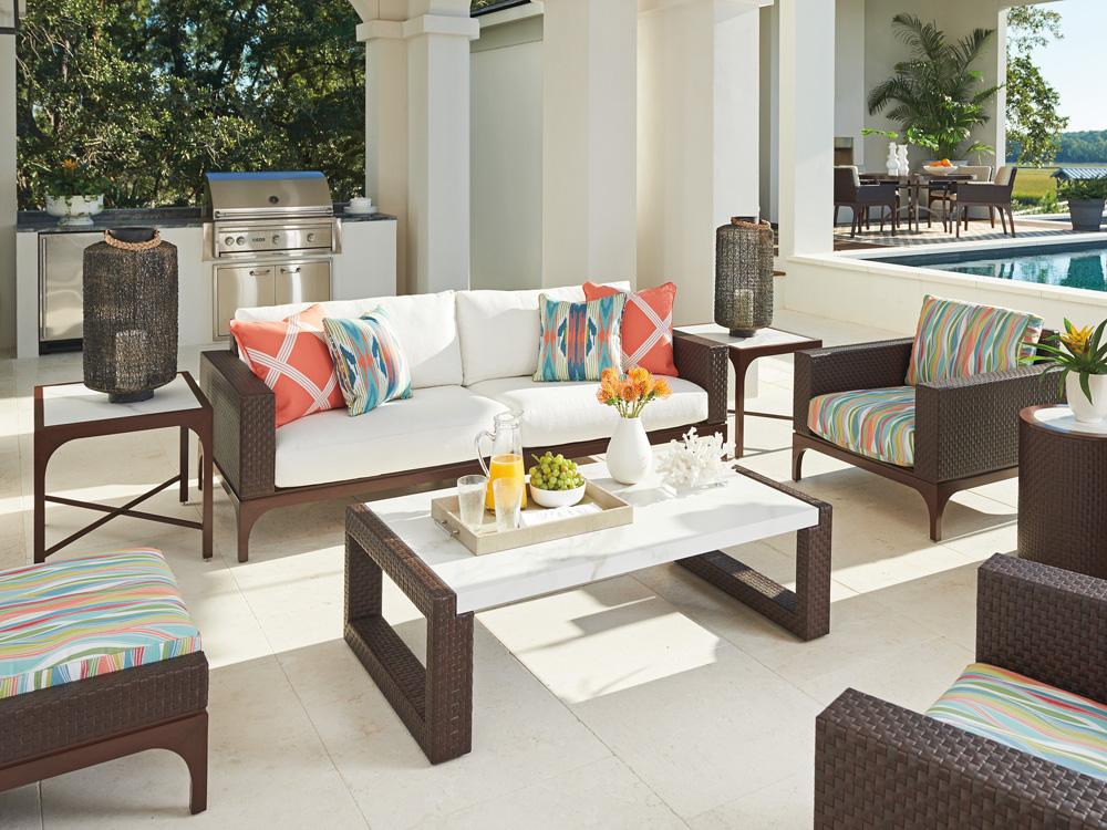Tommy Bahama Outdoor - Abaco End Table, Medium Brown - 3420-955 veiw 3
