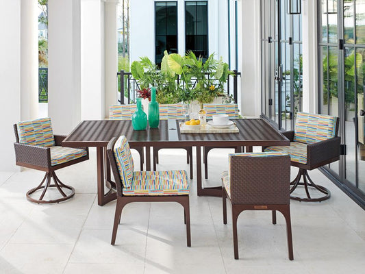 Tommy Bahama Outdoor - Abaco Rectangular Dining Table, Medium Brown - 3420-876C veiw 2