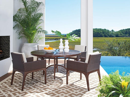 Tommy Bahama Outdoor - Abaco Round Dining Table, Medium Brown - 3420-870C veiw 2