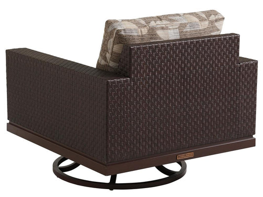 Tommy Bahama Outdoor - Abaco Swivel Lounge Chair, Medium Brown - 3420-11SW-40 veiw 2