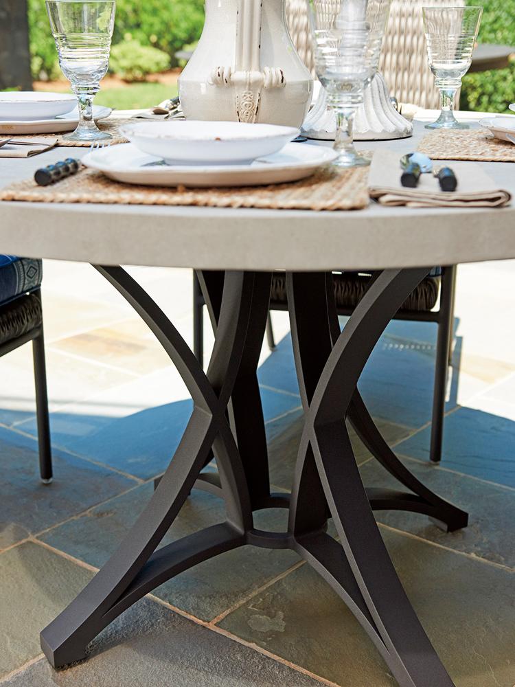 Tommy Bahama Outdoor - Cypress Point Ocean Terrace Round Dining Table With Weatherstone Top - 3900-875C veiw 3