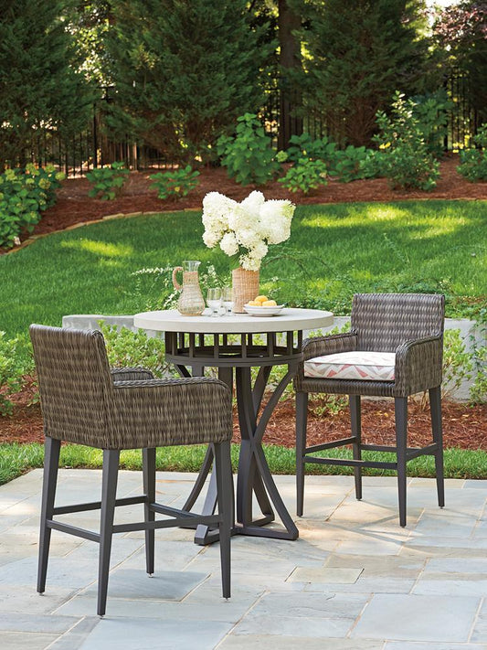 Tommy Bahama Outdoor - Cypress Point Ocean Terrace Round High/Low Bistro Table With Weatherstone Top - 3900-873 veiw 2