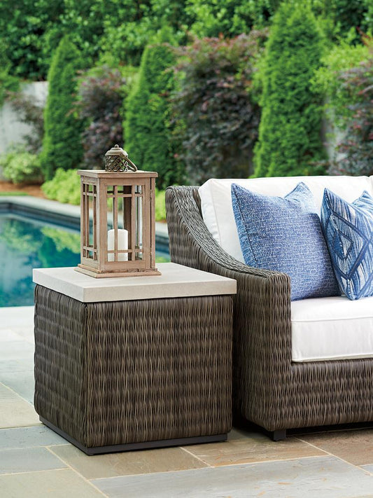 Tommy Bahama Outdoor - Cypress Point Ocean Terrace Square End Table with Weatherstone Top - 3900-957 veiw 2