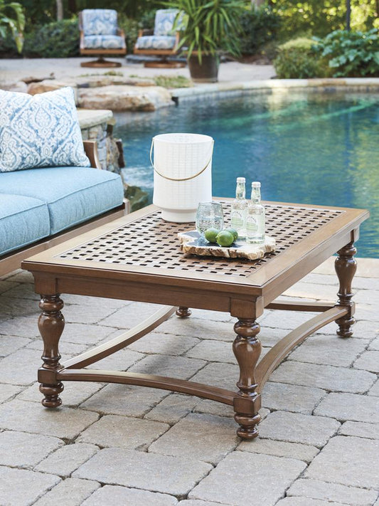 Tommy Bahama Outdoor - Harbor Isle Rectangular Cocktail Table, Walnut - 3935-945 veiw 2