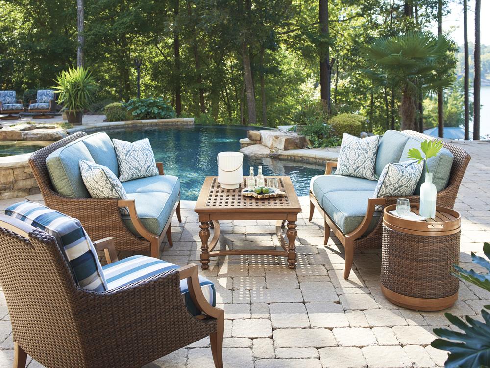 Tommy Bahama Outdoor - Harbor Isle Round Accent Table, Walnut - 3935-950 veiw 3