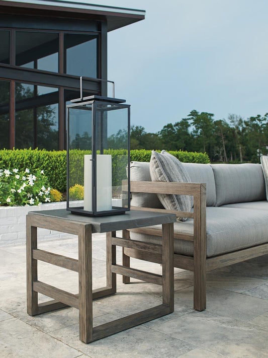 Tommy Bahama Outdoor - La Jolla Cast Top Rectangular End Table, Taupe - 3950-957 veiw 2