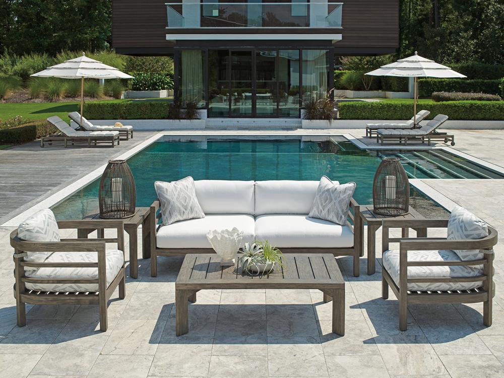 Tommy Bahama Outdoor - La Jolla Rectangular Cocktail Table, Taupe - 3950-945 veiw 3