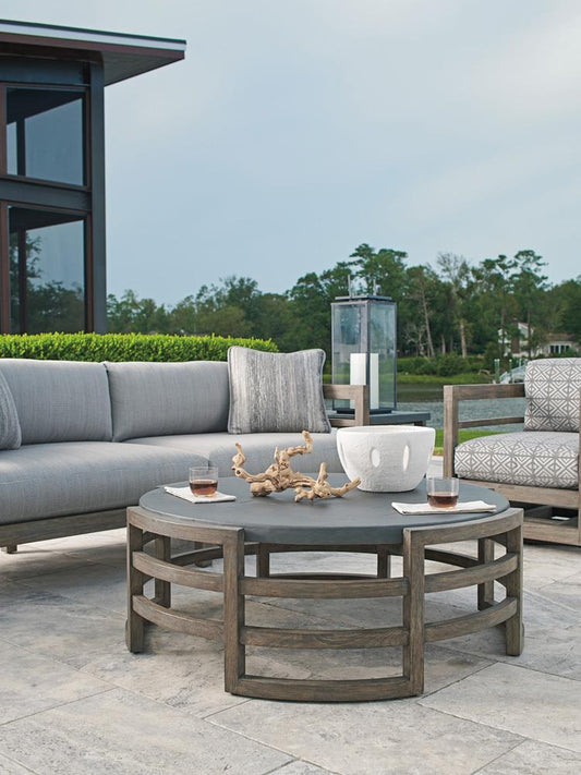 Tommy Bahama Outdoor - La Jolla Round Cocktail Table, Taupe - 3950-947 veiw 2
