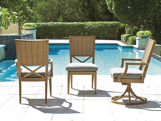 Tommy Bahama Outdoor - Los Altos Valley View Arm Dining Chair, Light Brown - 3930-13-40 veiw 2