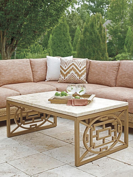Tommy Bahama Outdoor - Los Altos Valley View Rectangular Cocktail Table, Light Brown - 3930-943C veiw 2