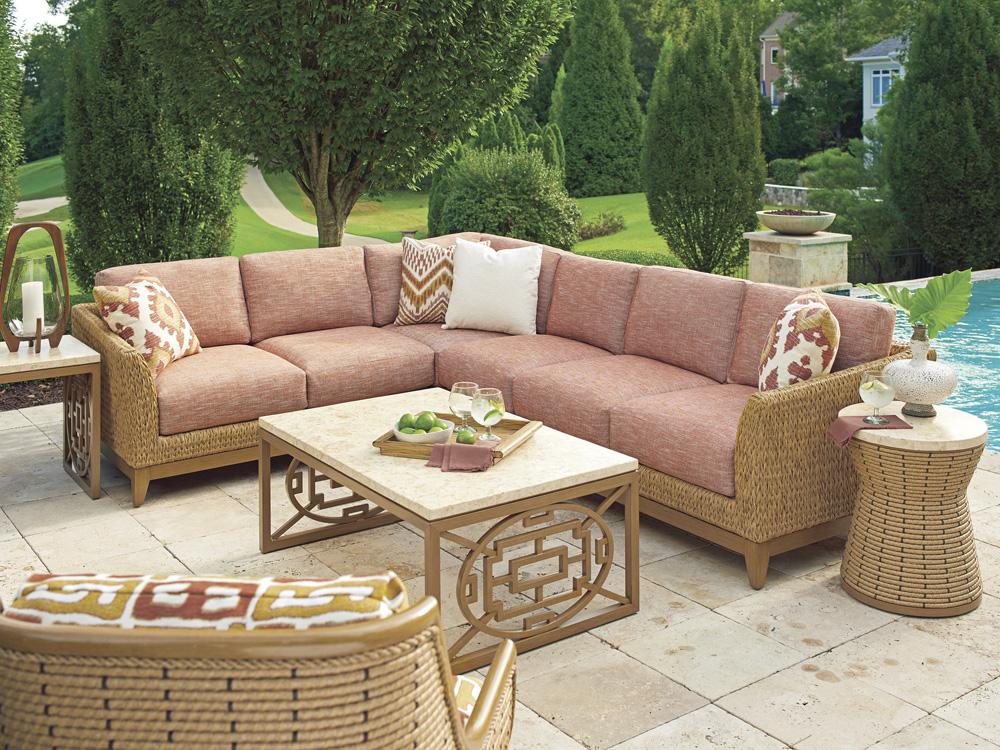 Tommy Bahama Outdoor - Los Altos Valley View Rectangular Cocktail Table, Light Brown - 3930-943C veiw 3