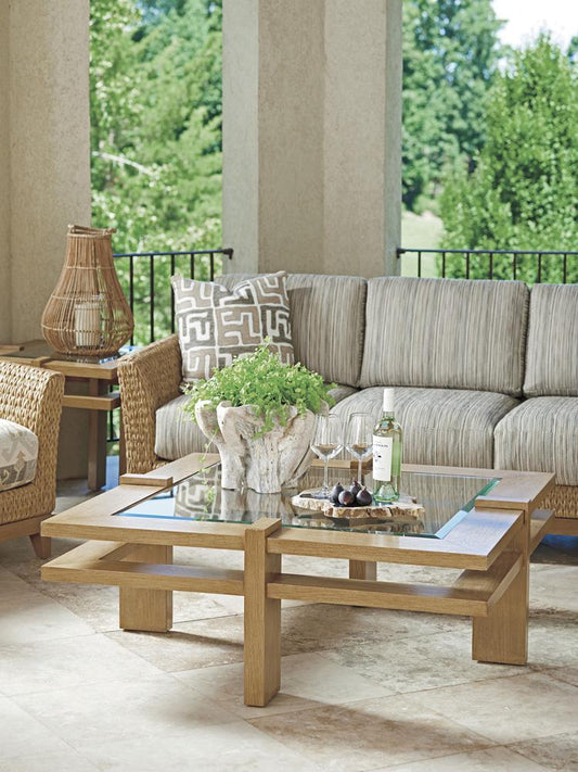 Tommy Bahama Outdoor - Los Altos Valley View Square Cocktail Table, Light Brown - 3930-947 veiw 2