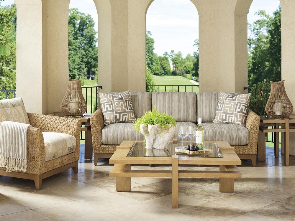 Tommy Bahama Outdoor - Los Altos Valley View Square Cocktail Table, Light Brown - 3930-947 veiw 3