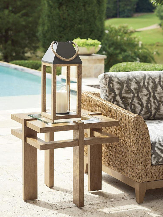 Tommy Bahama Outdoor - Los Altos Valley View Square End Table, Light Brown - 3930-957 veiw 2