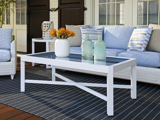 Tommy Bahama Outdoor - Ocean Breeze Promenade Rectangular Cocktail Table, White - 3460-947 veiw 2