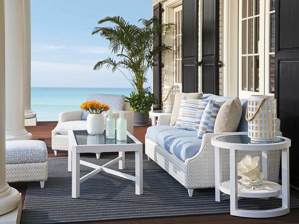 Tommy Bahama Outdoor - Ocean Breeze Promenade Rectangular Cocktail Table, White - 3460-947 veiw 3