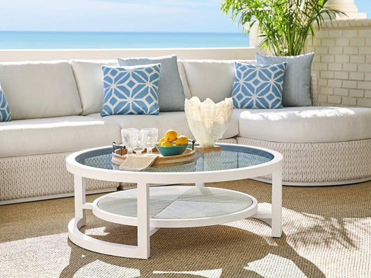 Tommy Bahama Outdoor - Ocean Breeze Promenade Round Cocktail Table, White - 3460-943 veiw 2
