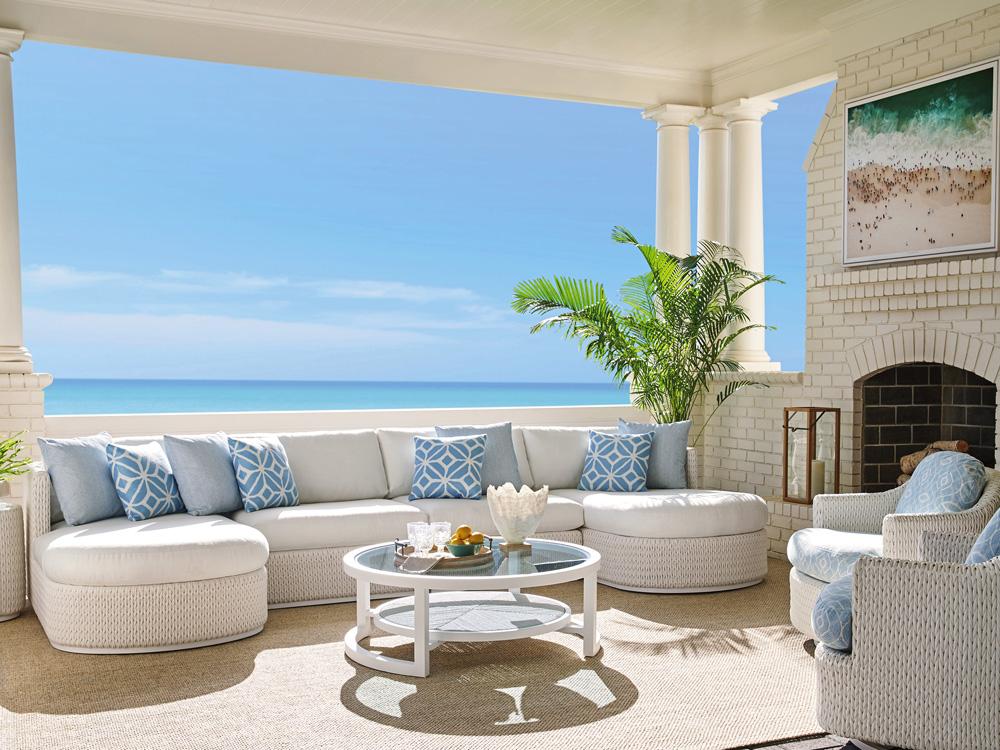 Tommy Bahama Outdoor - Ocean Breeze Promenade Round Cocktail Table, White - 3460-943 veiw 3