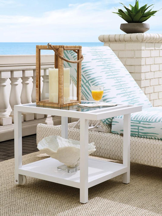 Tommy Bahama Outdoor - Ocean Breeze Promenade Serving End Table, White - 3460-955 veiw 2
