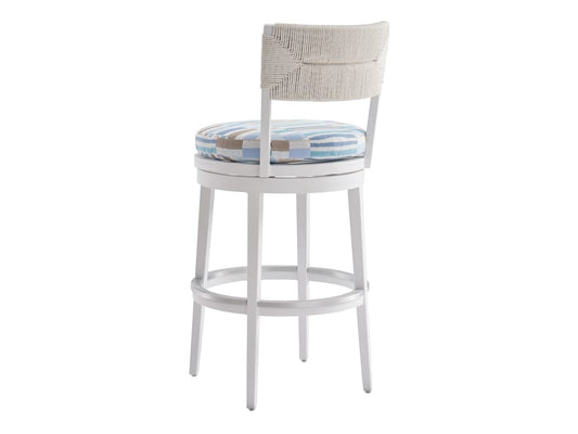 Tommy Bahama Outdoor - Ocean Breeze Promenade Swivel Bar Stool, White - 3460-16SW-40 veiw 2