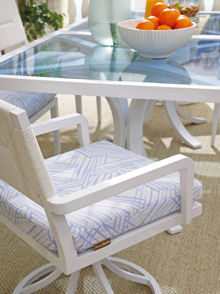 Tommy Bahama Outdoor - Ocean Breeze Promenade Swivel Rocker Arm Chair, White - 3460-13SR-40 veiw 3