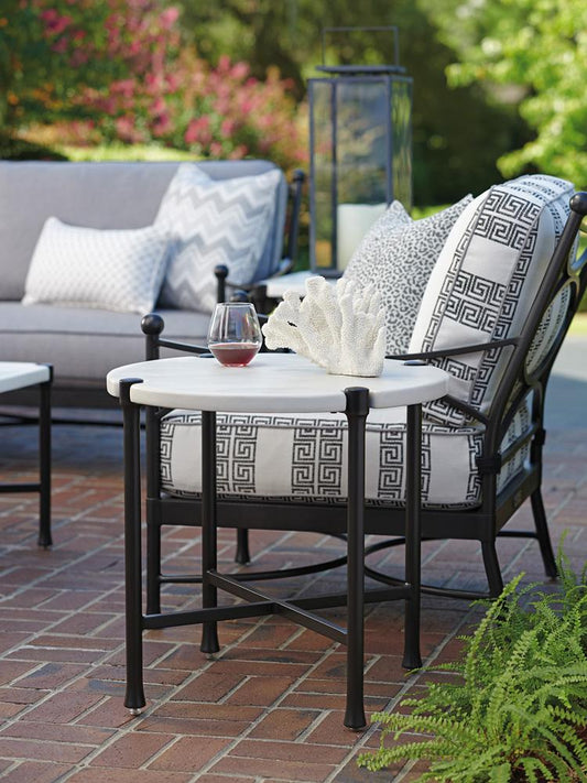 Tommy Bahama Outdoor - Pavlova Round End Table, Graphite - 3910-954 veiw 2