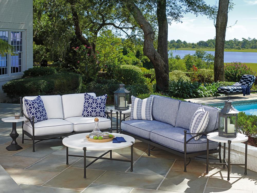 Tommy Bahama Outdoor - Pavlova Round End Table, Graphite - 3910-954 veiw 3