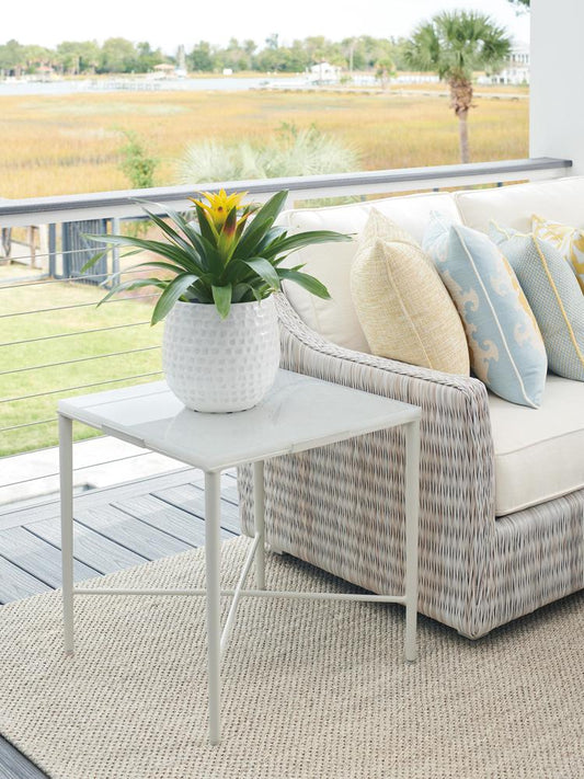 Tommy Bahama Outdoor - Seabrook End Table, Ivory - 3430-954C veiw 2